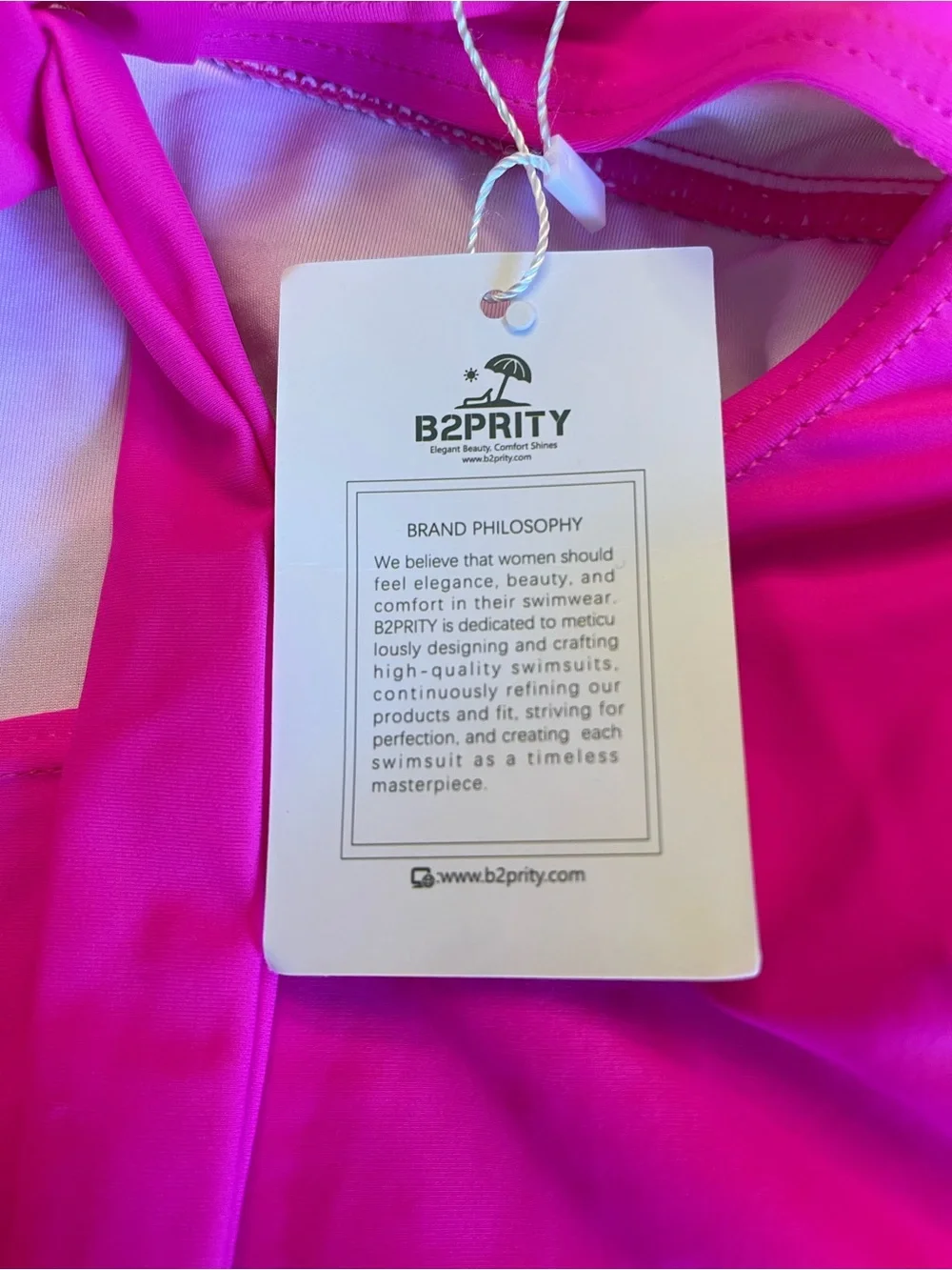 NWT B2prity Ruched Twist-Front Tankini Top - Picture 7 of 8